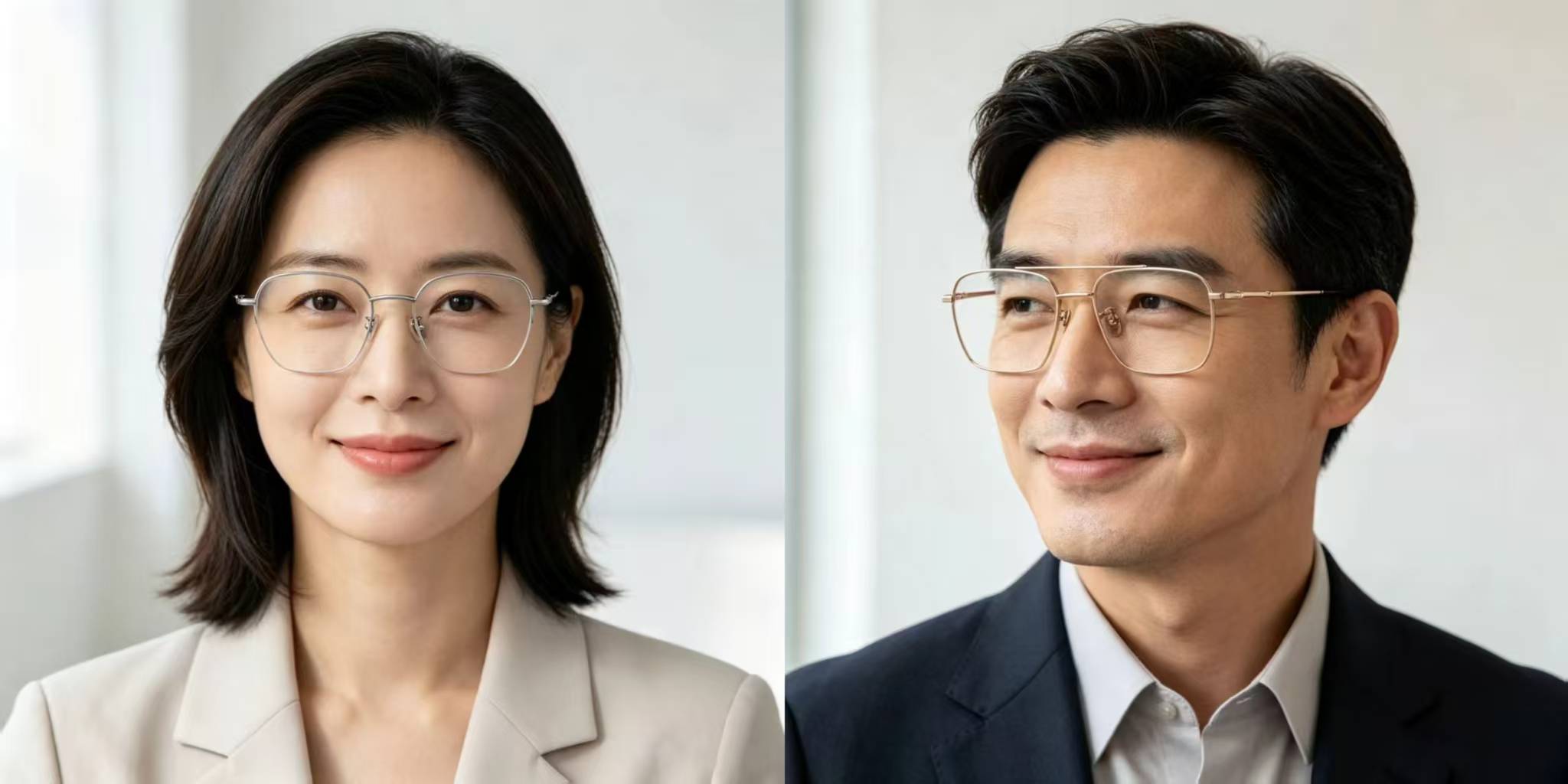 Titanium alloy eyeglasses
